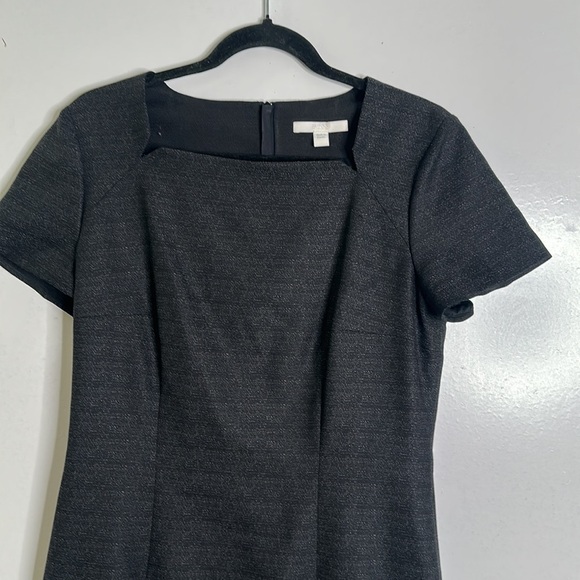 Hugo boss black dark gray sheet dress size M office preppy career - Picture 4 of 10